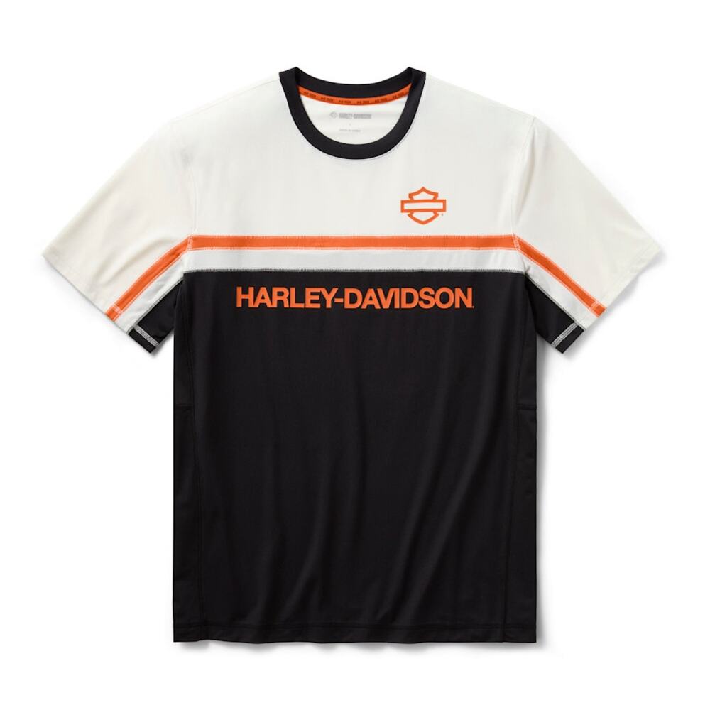 NWT Harley Davidson Men's H-D TECH Vented Short Sleeve Knit Crew size Large
